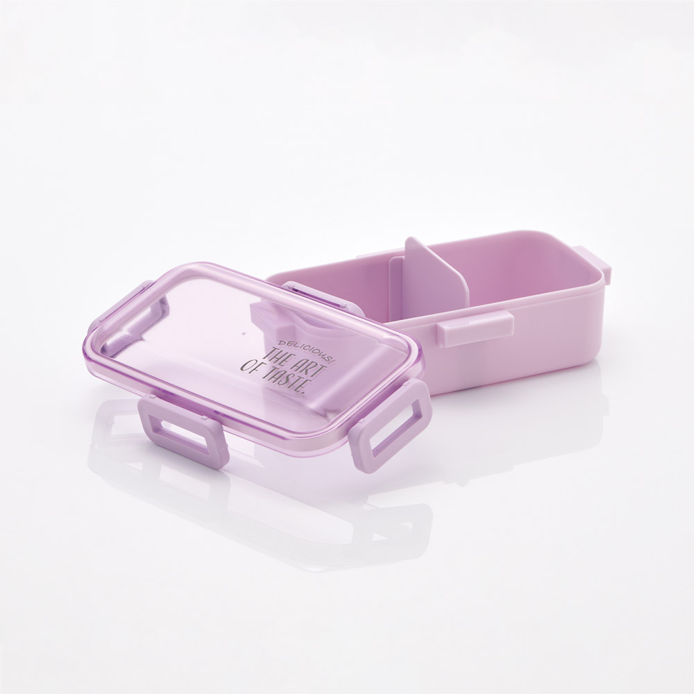 おかずがつぶれにくい 抗菌ふわっと弁当箱 1段/530ml ニュアンスカラー パープル/PFLB6AG_4973307696152