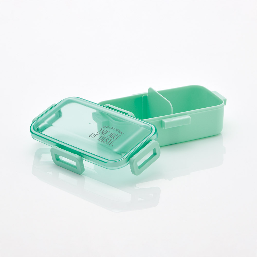 おかずがつぶれにくい 抗菌ふわっと弁当箱 1段/530ml ニュアンスカラー ブルーイエロー/PFLB6AG_4973307696169
