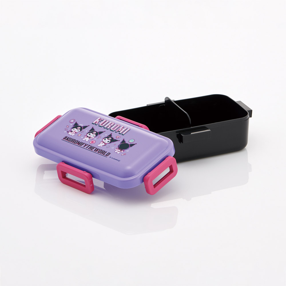弁当箱 大人 一段 仕切り 食洗機 レンジ 対応 抗菌 日本製 容量 530ml スケーター skater PFLB6AG ランチボックス ロック クロミ クロミちゃん サンリオ 女の子 女子【レディース 4点ロック お弁当箱 ドーム型 1段 漏れない 食洗機OK】