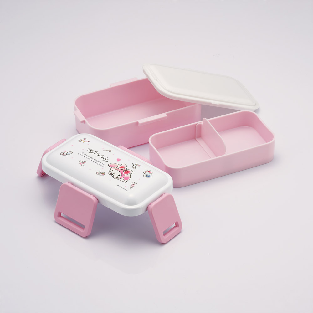 おかずがつぶれにくい抗菌ふわっとフタ弁当箱 2段/600ml マイメロディ 水彩コスメ/PFLW4AG_4973307688164