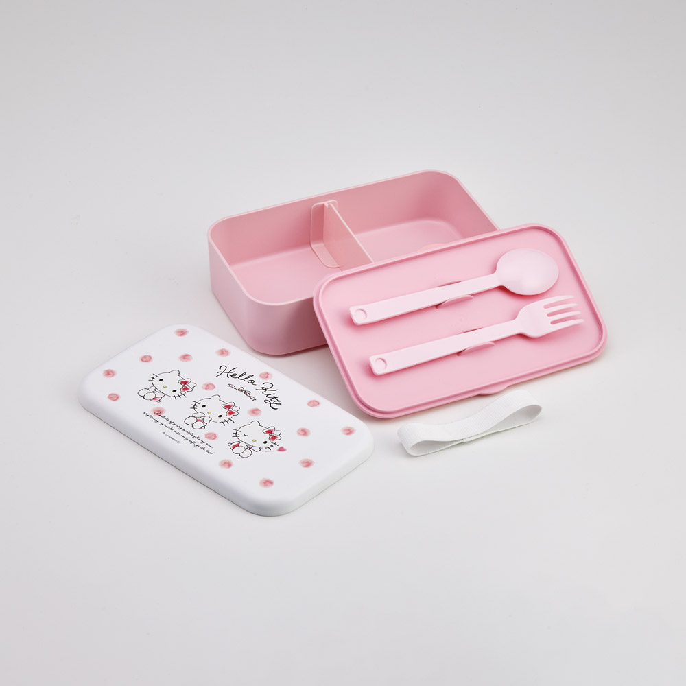 カトラリー付き 弁当箱 1000ml 1段 ランチボックス お弁当 スプーン フォーク スケーター skater PLB10SF キティ ハローキティ キティちゃん 女の子