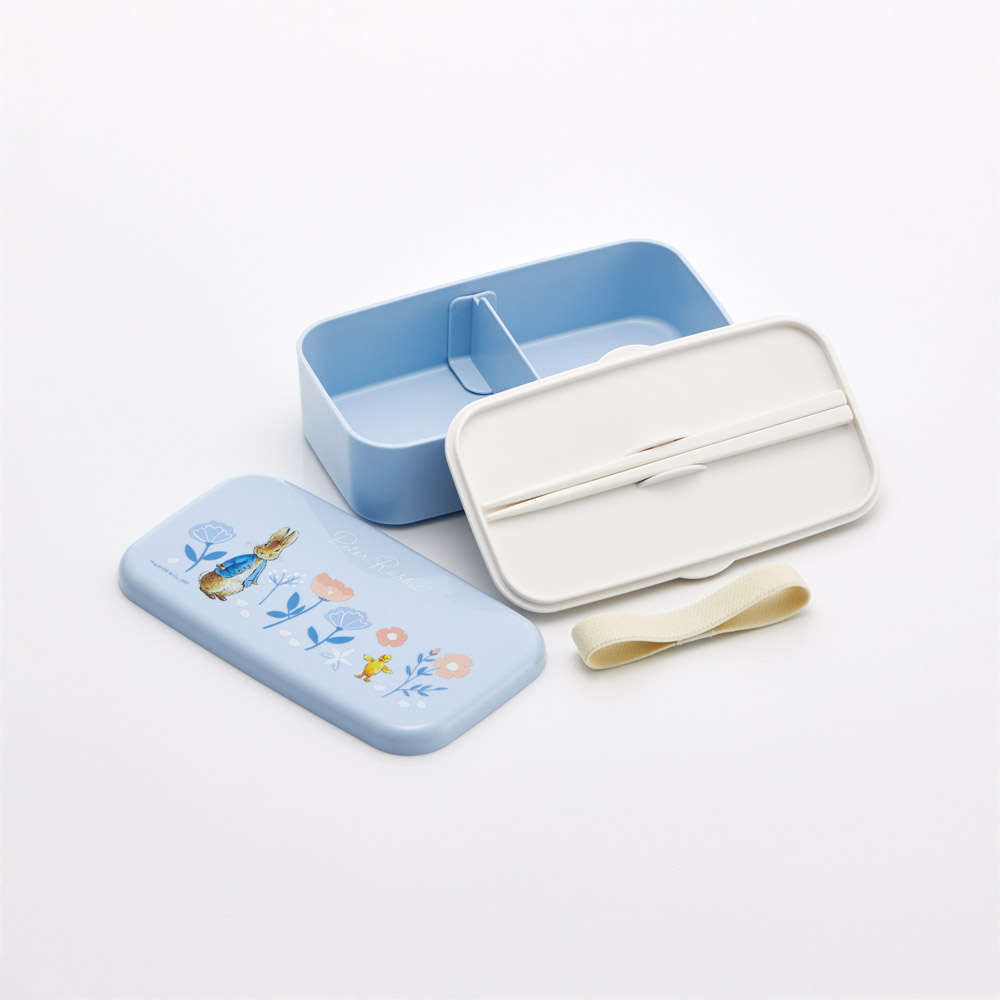箸付き 弁当箱 600ml 1段 ランチボックス お弁当 16.5cm 大人 子供 バイオマス スケーター skater PLB6HB ピーターラビット うさぎ 女子 女性 レディース