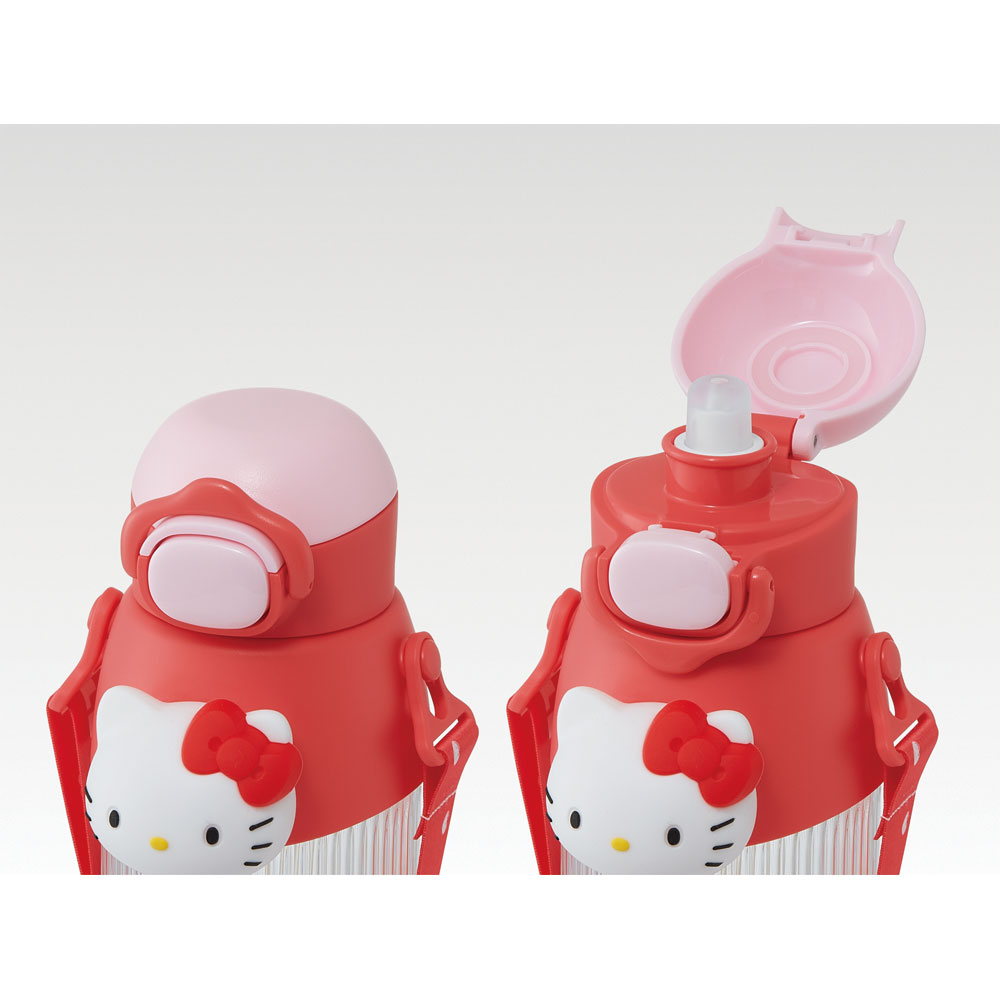 【送料無料】立体 マスコット 付き ストロー ボトル 水筒 590ml 子供 キッズ かわいい スケーター skater PMSHP6 キティ ハローキティ キティちゃん 女の子
