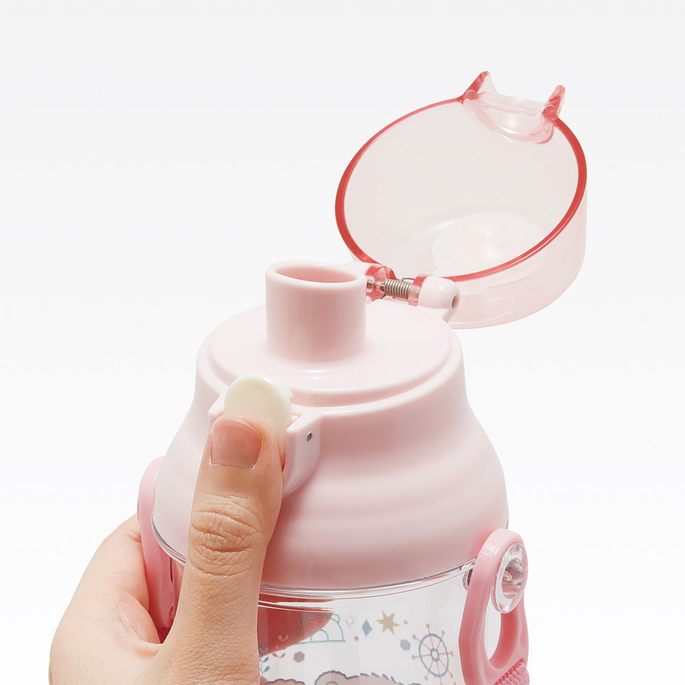 水筒 キッズ ワンタッチ プラスチック 直飲み クリア ボトル 480ml skater スケーター PSB5TR 透明 すみっコぐらし すみっこ ぐらし 女の子 女子