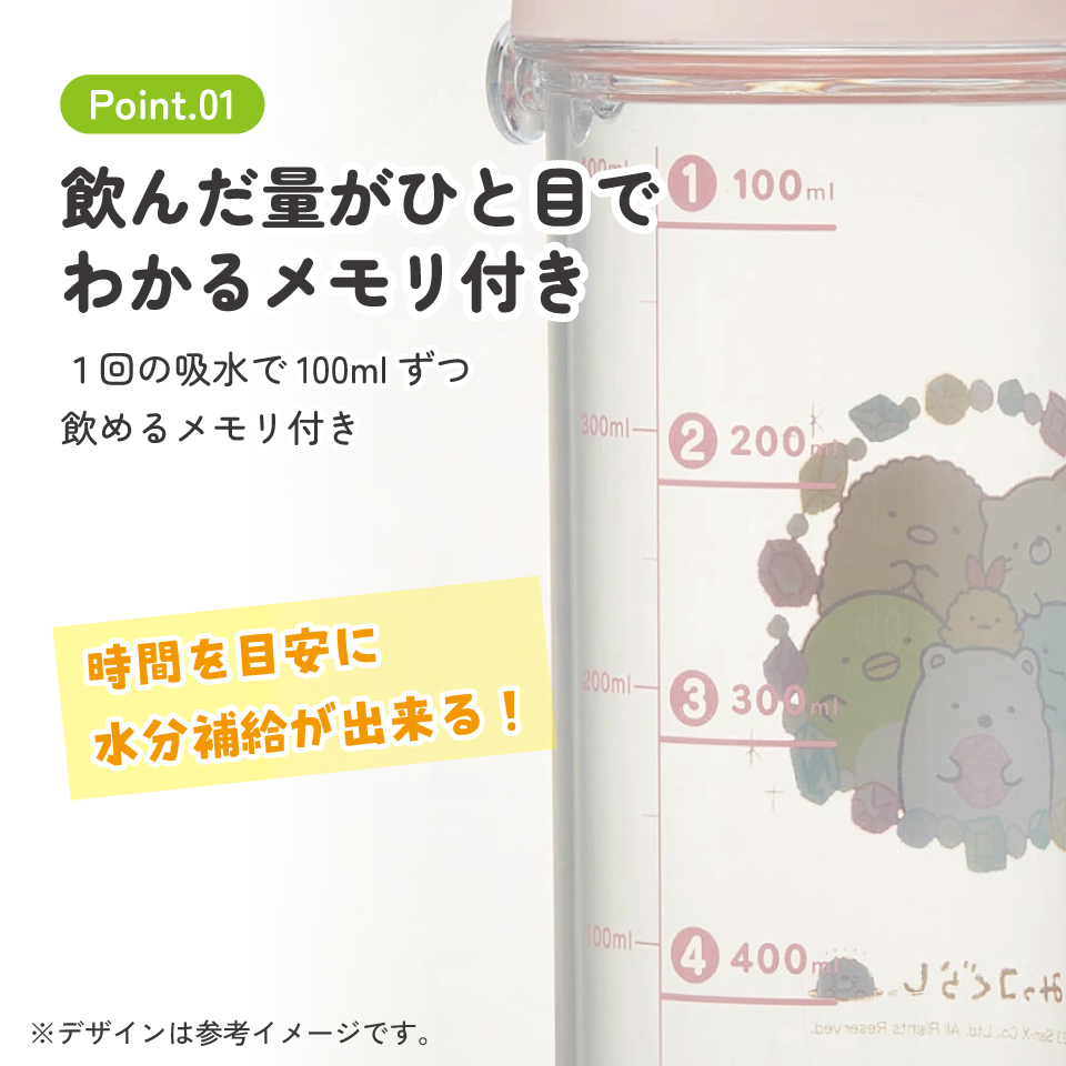 健康クリアマーカーボトル 480ml すみっコぐらし もぐらのおうち/PSB5TRC_4973307653193/スケーター