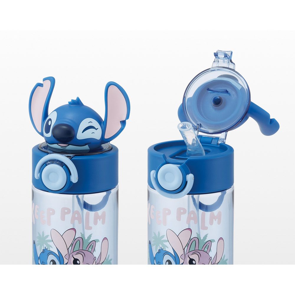 スケーター マスコット付き ストロー ボトル 水筒 470ml 手提げ リング 子供 skater PSBM5 リロ&スティッチ スティッチ ディズニー 男子 女子【ストロー飲み ストロータイプ 子ども こども かわいい】