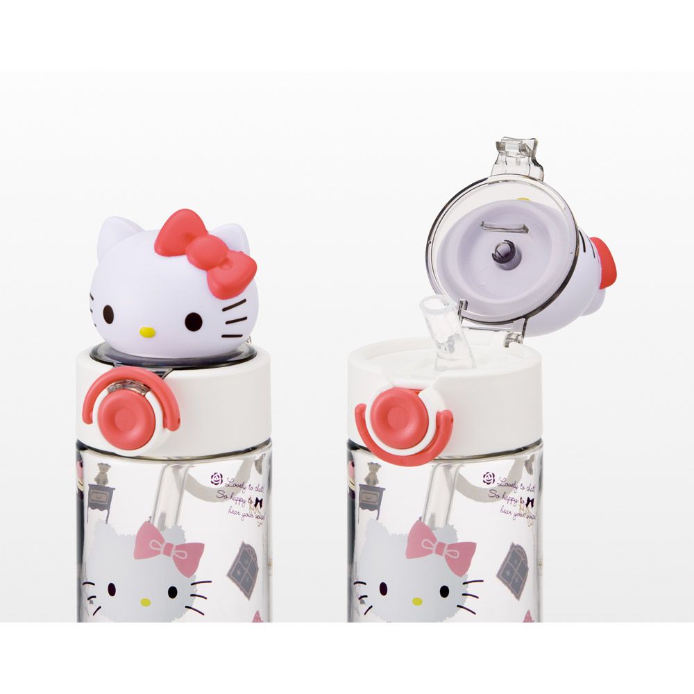 スケーター マスコット付き ストロー ボトル 水筒 470ml 手提げ リング 子供 skater PSBM5 キティ ハローキティ キティちゃん 女の子【ストロー飲み ストロータイプ 子ども こども かわいい】