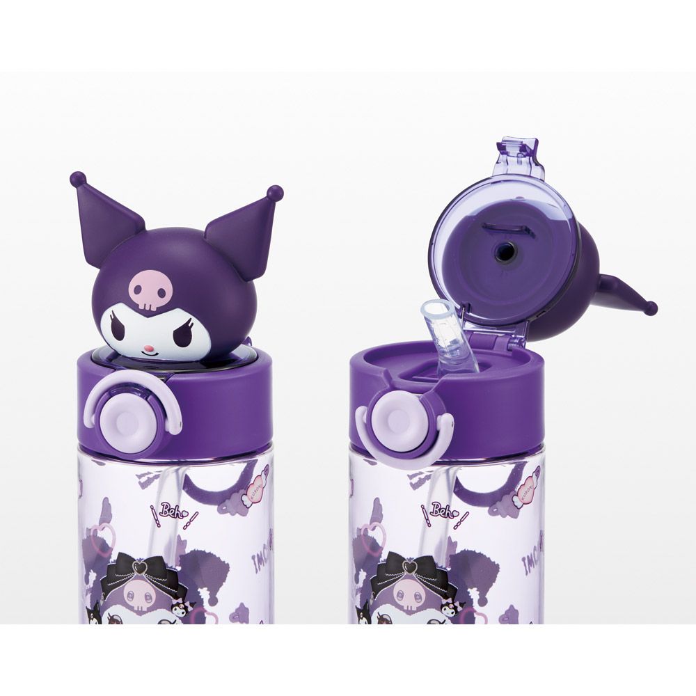 スケーター マスコット付き ストロー ボトル 水筒 470ml 手提げ リング 子供 skater PSBM5 クロミ クロミちゃん サンリオ 女の子 女子【ストロー飲み ストロータイプ 子ども こども かわいい】