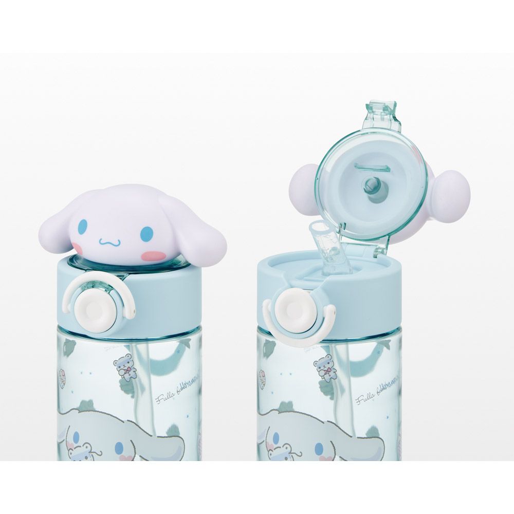 スケーター マスコット付き ストロー ボトル 水筒 470ml 手提げ リング 子供 skater PSBM5 シナモロール シナモン サンリオ 女の子 女子【ストロー飲み ストロータイプ 子ども こども かわいい】