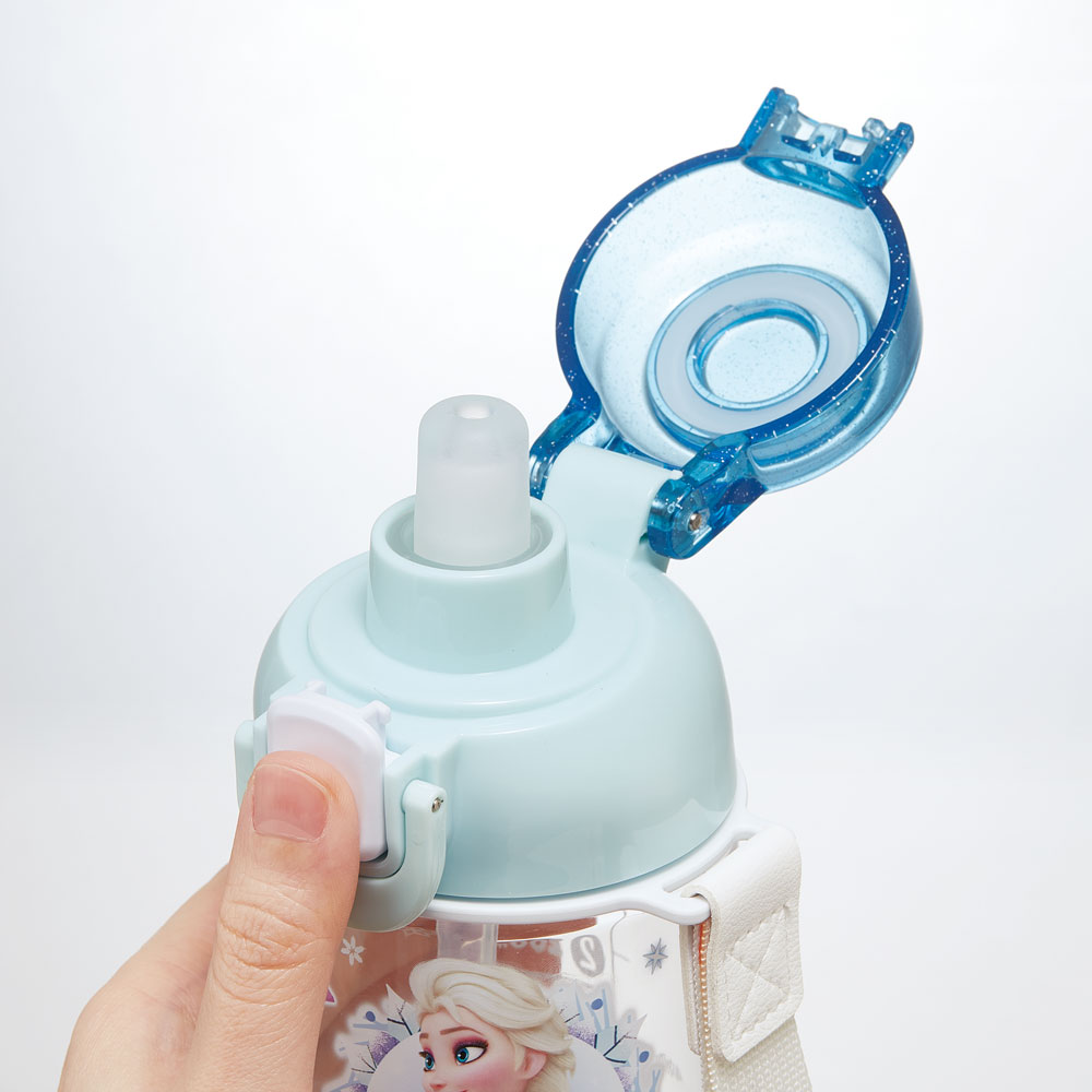 【送料無料】ワンプッシュ ストロー ボトル 水筒 630ml 透明 クリア 子供 キッズ かわいい スケーター skater PSHPO6 アナと雪の女王 アナ雪 ディズニー 女の子 女子