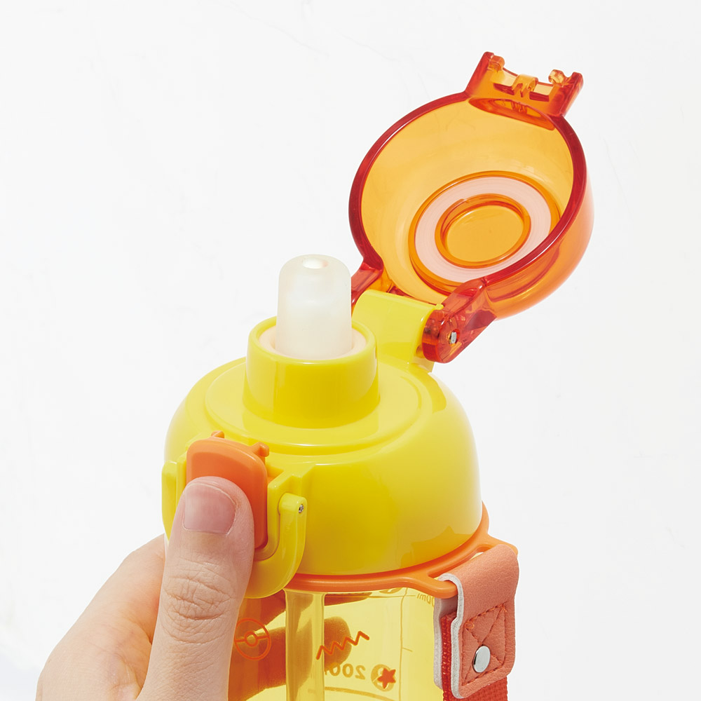 【送料無料】ワンプッシュ ストロー ボトル 水筒 630ml 透明 クリア 子供 キッズ かわいい スケーター skater PSHPO6 ポケットモンスター 25年 ポケモン ピカチュウ 男の子