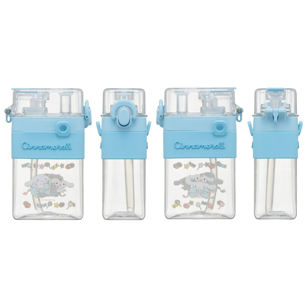 スクエア 2WAY ボトル 水筒 ストロー 直飲み 600ml 子供 キッズ キャラクター スケーター skater PSQW6 シナモロール シナモン サンリオ 女の子 女子
