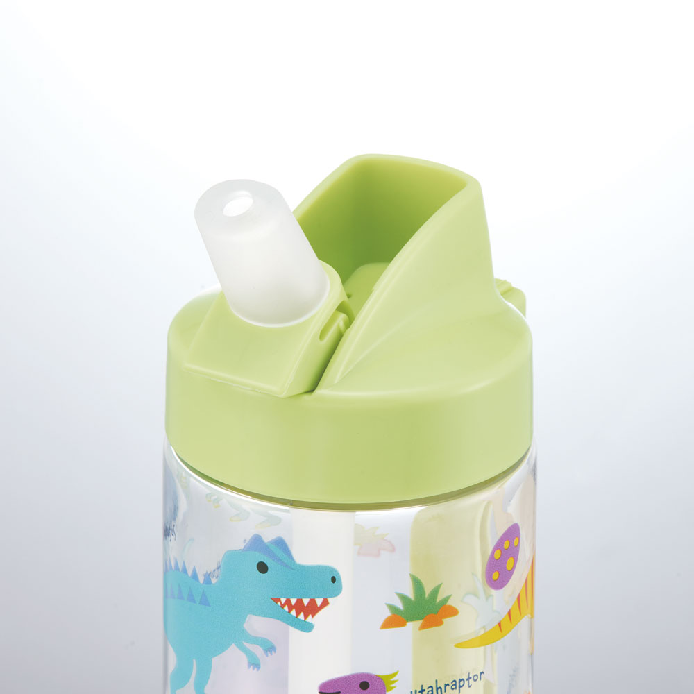 ストロー ボトル 水筒 500ml スパウト型 プラスチック クリア キッズ 子供 スケーター skater PSTB5 ディノサウルス 恐竜 ダイナソー 男の子 男子
