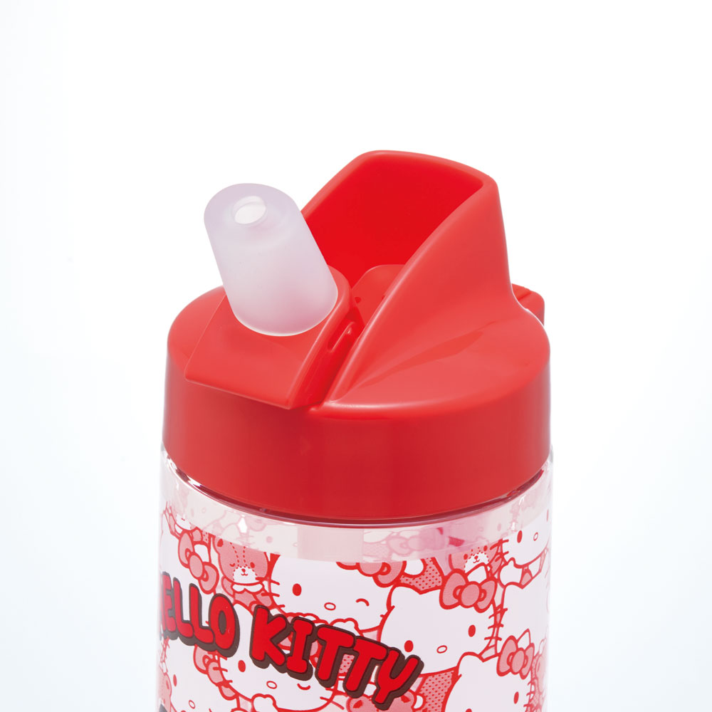 ストロー ボトル 水筒 500ml スパウト型 プラスチック クリア キッズ 子供 スケーター skater PSTB5 キティ ハローキティ キティちゃん 女の子