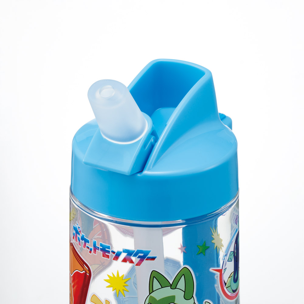 スパウト ストロー 付き 水筒 500ml マグ ウォーター ボトル 透明 キャラクター skater スケーター PSTB5 ポケットモンスター ポケモン 24年 ピカチュウ 男の子