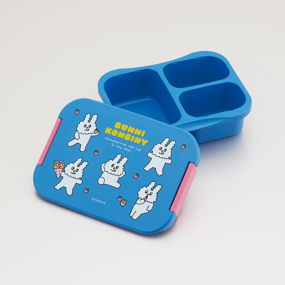 抗菌 セパレート型 弁当箱 900ml タイト ランチボックス 1段 一体型仕切り スケーター skater PTLBS9AG バニーコンビニ BUNNI KONBINY うさぎ グッズ