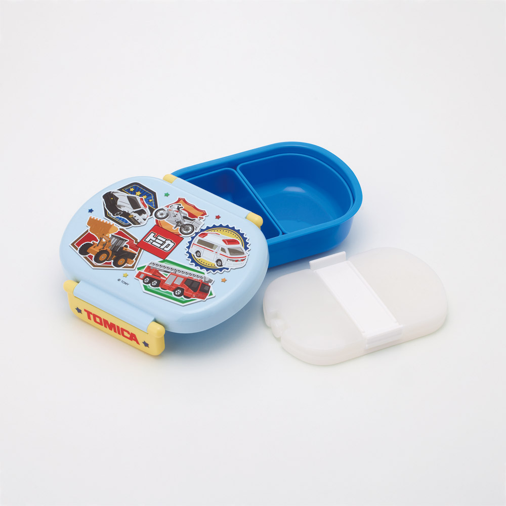 スケーター 保冷 お弁当箱 子供 360ml タイト ランチボックス 1段 弁当箱 レンジ対応 skater QA2BNIC トミカ tomica 車 くるま 男の子 男子 男児【保冷剤 キャラクター 一段 丸型 可愛い 幼稚園 キッズ】