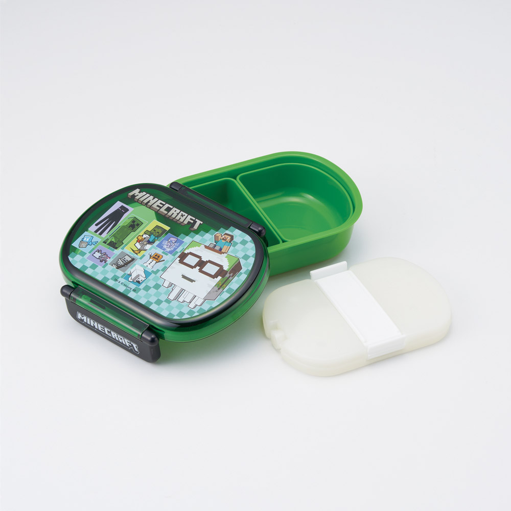 スケーター 保冷 お弁当箱 子供 360ml タイト ランチボックス 1段 弁当箱 レンジ対応 skater QA2BNIC マインクラフト 26年 マイクラ Minecraft 男子 女子【保冷剤 キャラクター 一段 丸型 可愛い 幼稚園 キッズ】