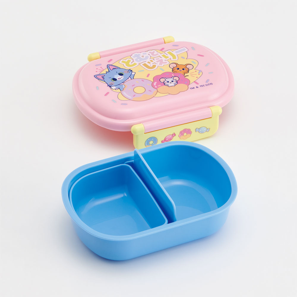 抗菌おかずがつぶれにくい ふわっとフタお弁当箱 1段/360ml とむとじぇりーごっこ／QAF2BAAG_4973307655586