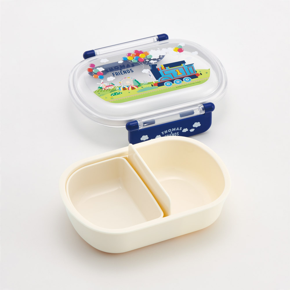 お弁当箱 一段 レンジ対応 食洗機対応 ランチボックス 360ml 一段弁当箱 丸型 skater スケーター QAF2BAAG きかんしゃトーマス トーマス 男の子 男子 電車【かわいい 弁当箱 食洗機 おしゃれ レンジ 幼稚園 スリム キッズ】