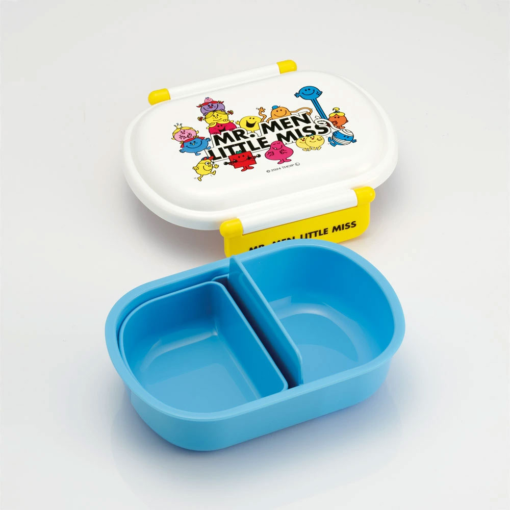 抗菌おかずがつぶれにくい ふわっとフタお弁当箱 1段/360ml Mr.Men/QAF2BAAG_4973307690778