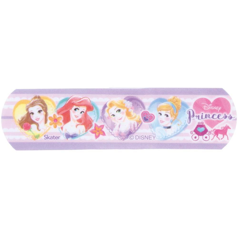 【メール便対象品】 絆創膏 キャラクター 防水 20枚入り L サイズ ばんそうこう 可愛い 子供 子ども スケーター skater QQBG3 ディズニー プリンセス 女の子 女子【キッズ バンソウコウ かわいい 怪我 ケガ キズ 傷 救急】