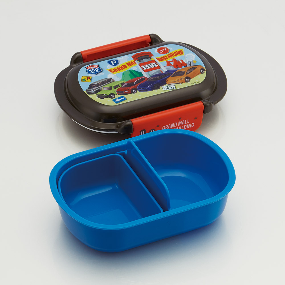 スケーター お弁当箱 子供 360ml 洗いやすい パッキン 日本製 食洗機対応 ふわっと型ふた skater QTAF2BA トミカ 26年 tomica 車 くるま 男の子 男子 男児【キャラクター 1段 ランチボックス 丸型 幼稚園 キッズ】