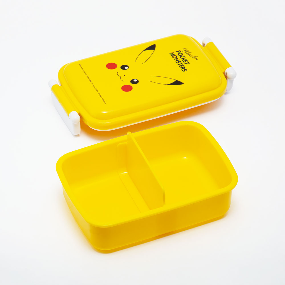 抗菌おかずがつぶれにくい ふわっとフタお弁当箱(角型) 1段/450ml ピカチュウフェイス23/RBF3ANAG_4973307634895