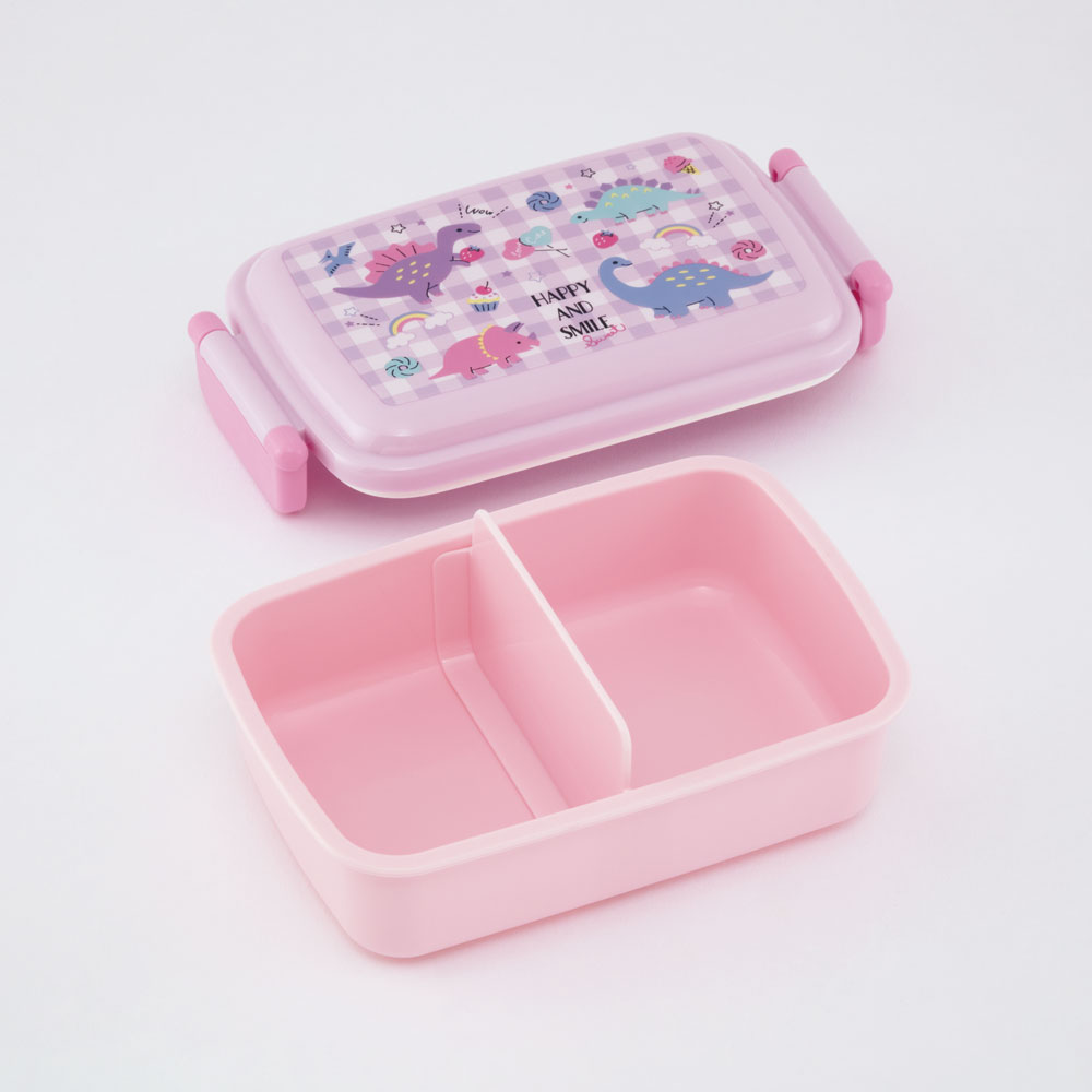 抗菌おかずがつぶれにくい ふわっとフタお弁当箱(角型) 1段/450ml ハッピー&スマイルレインボー/RBF3ANAG_4973307646324