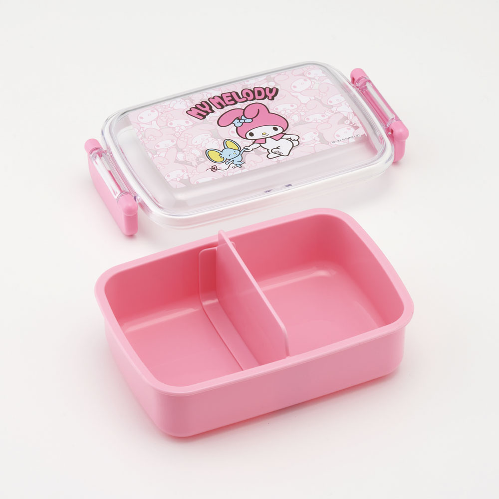 抗菌おかずがつぶれにくい ふわっとフタお弁当箱（角型） 1段/450ml マイメロディ うしろうしろ／RBF3ANAG_4973307660160