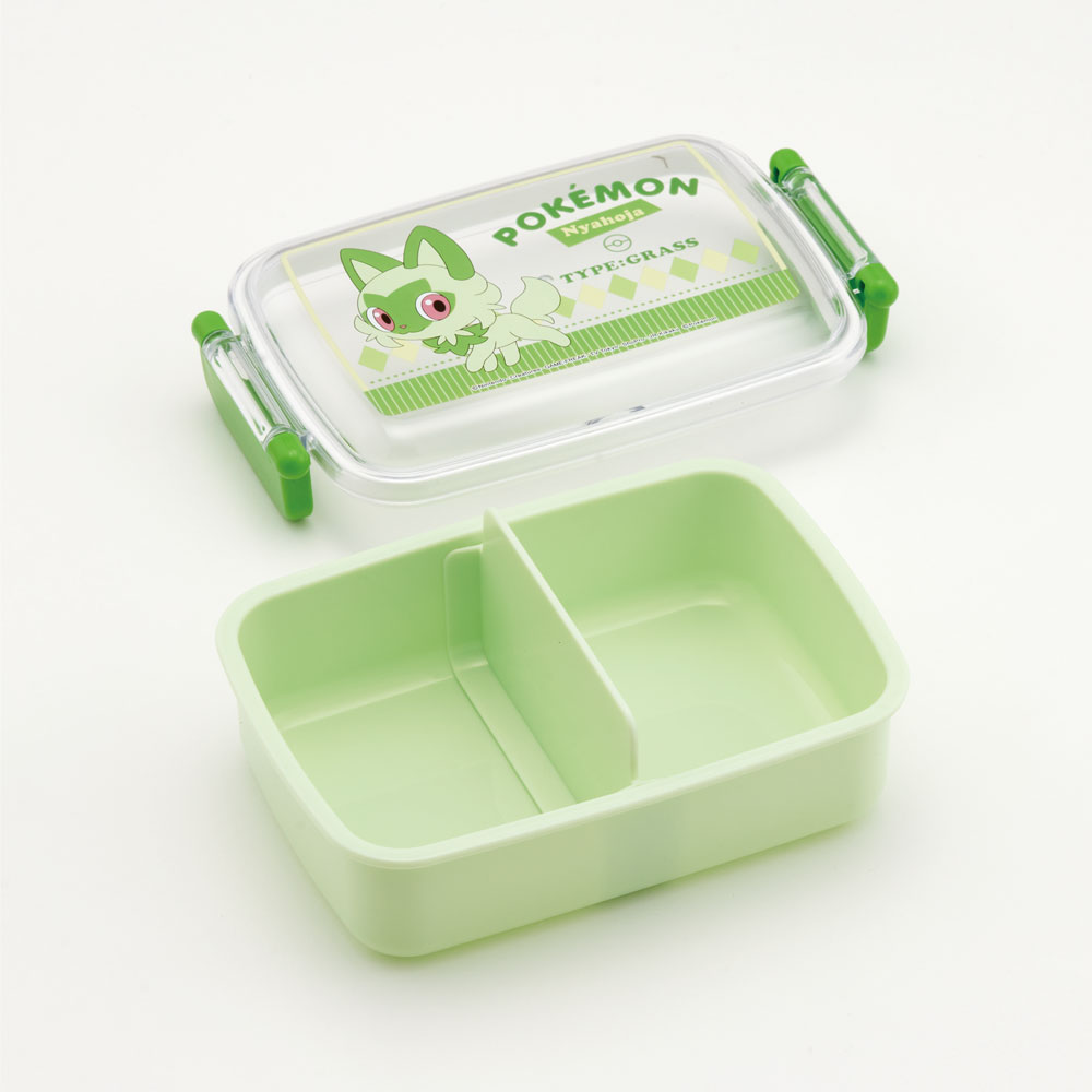 抗菌おかずがつぶれにくい ふわっとフタお弁当箱(角型) 1段/450ml ポケットモンスター ニャオハ/RBF3ANAG_4973307661389