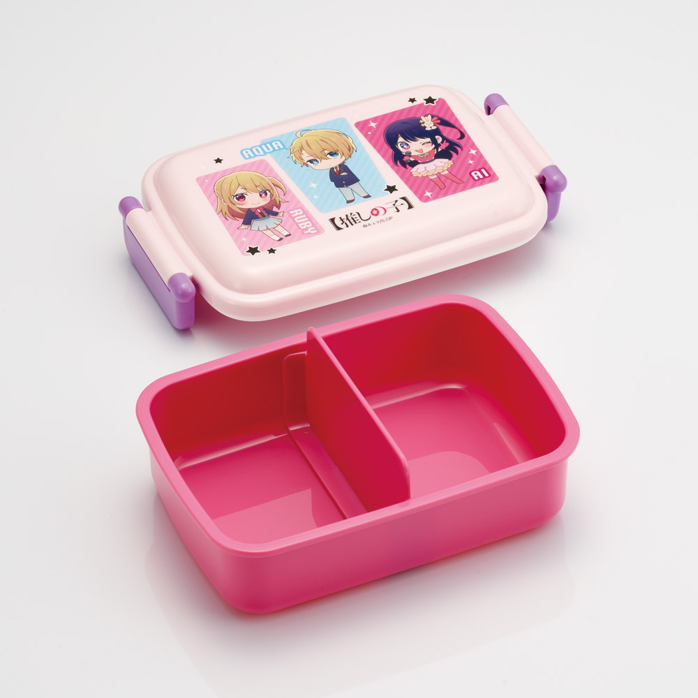 抗菌おかずがつぶれにくい ふわっとフタお弁当箱(角型) 1段/450ml 推しの子/RBF3ANAG_4973307674068