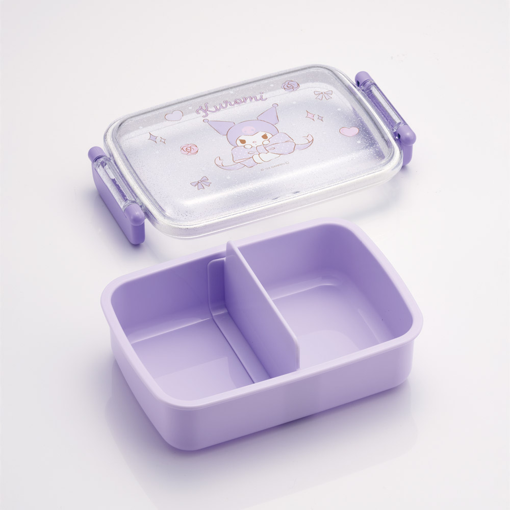 抗菌おかずがつぶれにくい ふわっとフタお弁当箱(角型) 1段/450ml クロミ ビッグリボン/RBF3ANAG_4973307686634