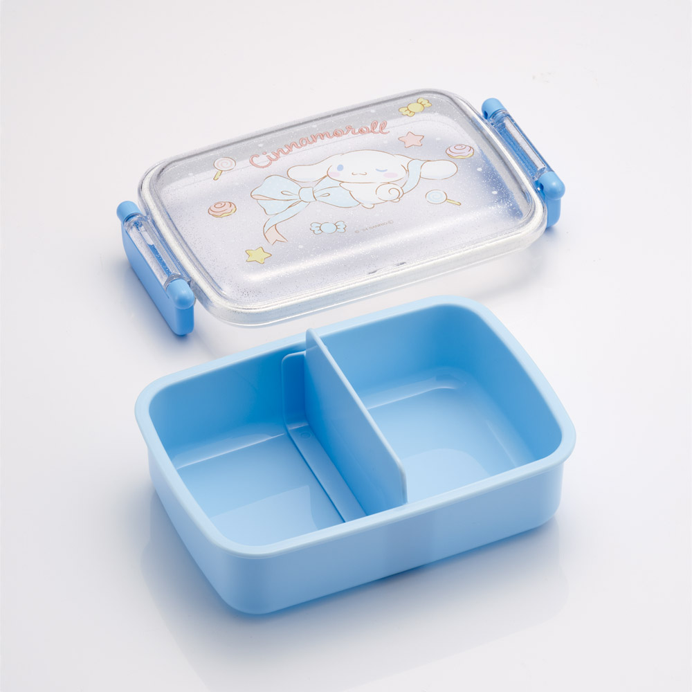 抗菌おかずがつぶれにくい ふわっとフタお弁当箱(角型) 1段/450ml シナモロール ビッグリボン/RBF3ANAG_4973307686764