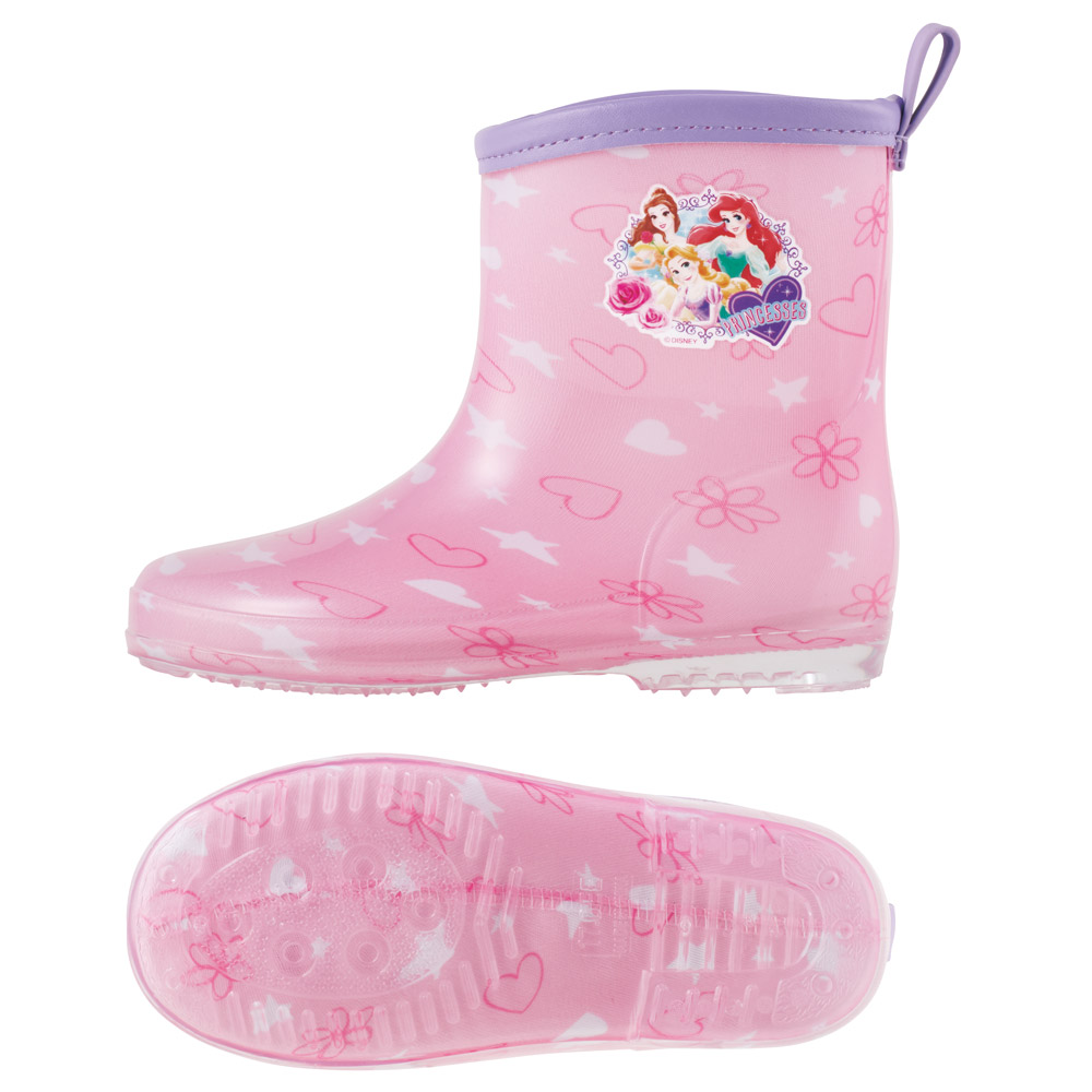 長靴 キッズ 子供 17cm かわいい レインブーツ 歩きやすい 幼稚園 キャラクター skater スケーター RIBT17 ディズニー プリンセス 25年 女の子 女子