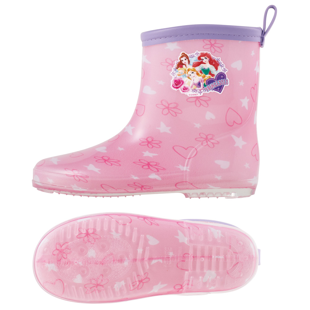 長靴 キッズ 子供 18cm かわいい レインブーツ 歩きやすい 幼稚園 キャラクター skater スケーター RIBT18 ディズニー プリンセス 25年 女の子 女子
