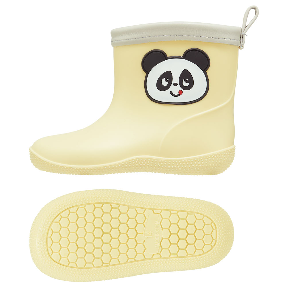 ワッペン 付き レインブーツ 長靴 キッズ 子供 14cm おしゃれ かわいい スケーター skater RIBTW14 ゴパン パンダ パンダ柄 ぱんだ 男の子 女の子