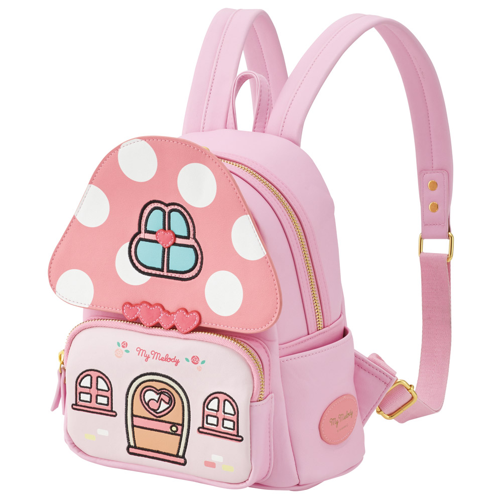 ミニ リュック おでかけ かばん バッグ　家型　カバン 子供 キッズ キャラクター かわいい スケーター skater RYUL60 マイメロディ マイメロ サンリオ 女の子 女子【こども お出かけ 可愛い】