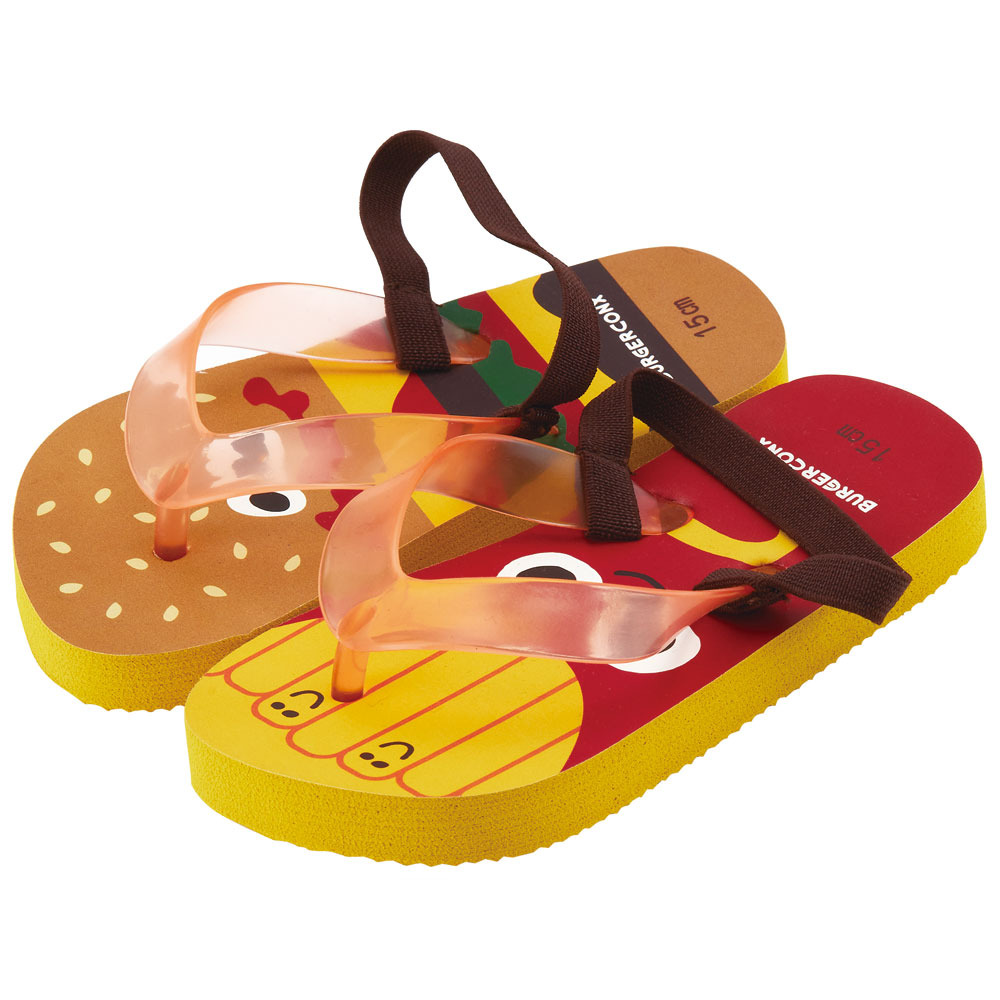 ビーチサンダル キッズ 15cm 子供 キャラクター サンダル 夏用 痛くない skater SDBE15 スケーター 23年 バーガーコンクス BURGER CONX 男の子 女の子【ビーサン子ども 海 プール お出かけ ゴムバンド付き 子供用 おしゃれ】