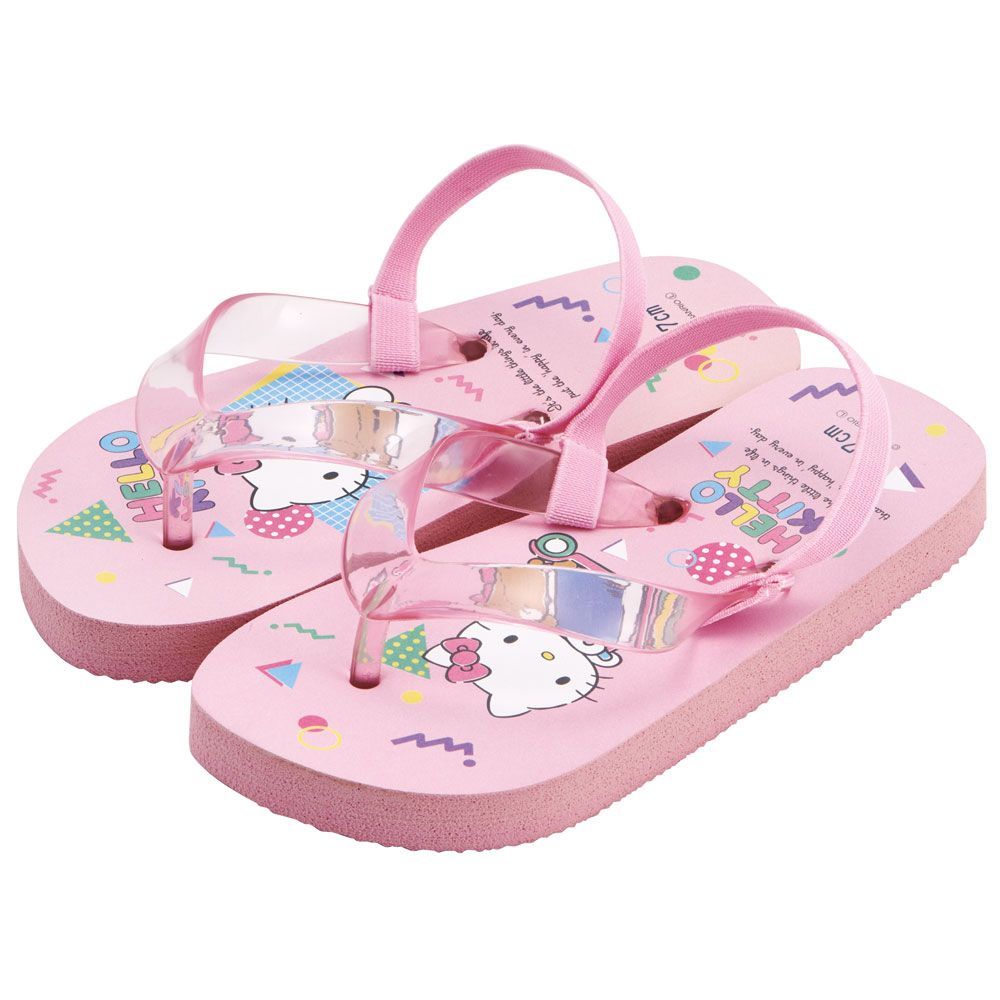 ビーチサンダル キッズ 17cm 子供 キャラクター サンダル 夏用 痛くない skater スケーター SDBE17 23年 キティ ハローキティ キティちゃん 女の子【17 ビーサン子ども 海 プール ゴムバンド付き 子供用 ギフト】