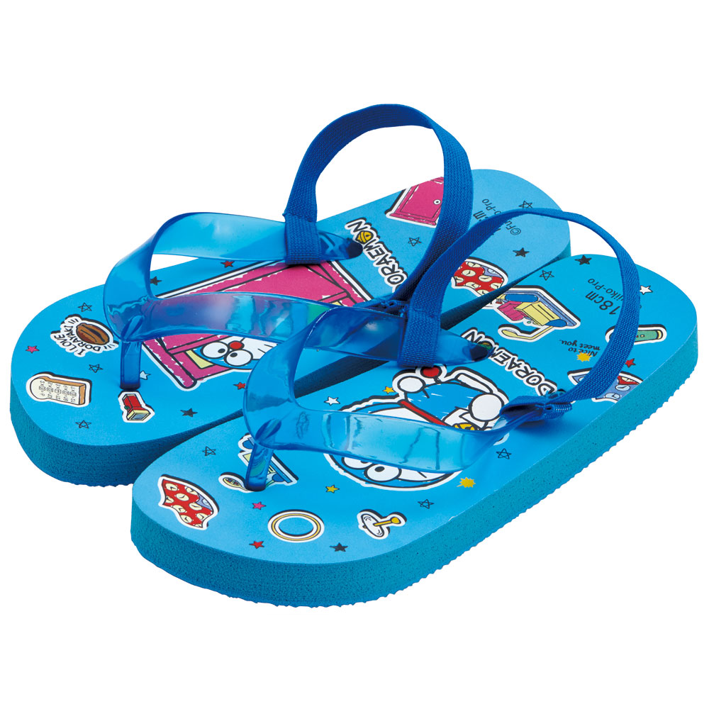 ビーチサンダル キッズ 18cm 子供 キャラクター サンダル 夏用 痛くない skater スケーター SDBE18 ドラえもん どらえもん 男の子 女の子 男子 女子【18 ビーサン子ども 海 プール ゴムバンド付き 子供用 夏 プレゼント】