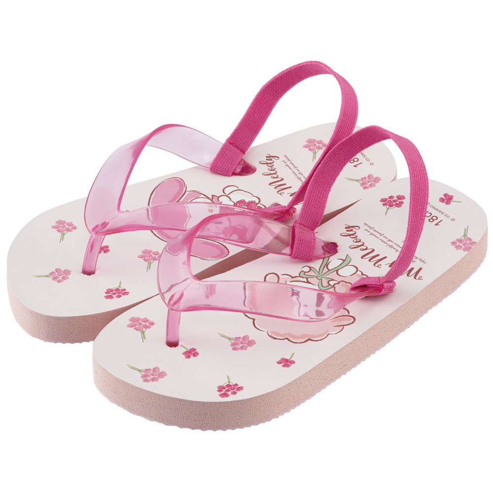 ビーチサンダル キッズ 18cm 子供 キャラクター サンダル 夏用 痛くない skater スケーター SDBE18 マイメロディ マイメロ サンリオ 女の子 女子【18 ビーサン子ども 海 プール ゴムバンド付き 子供用 夏 プレゼント】