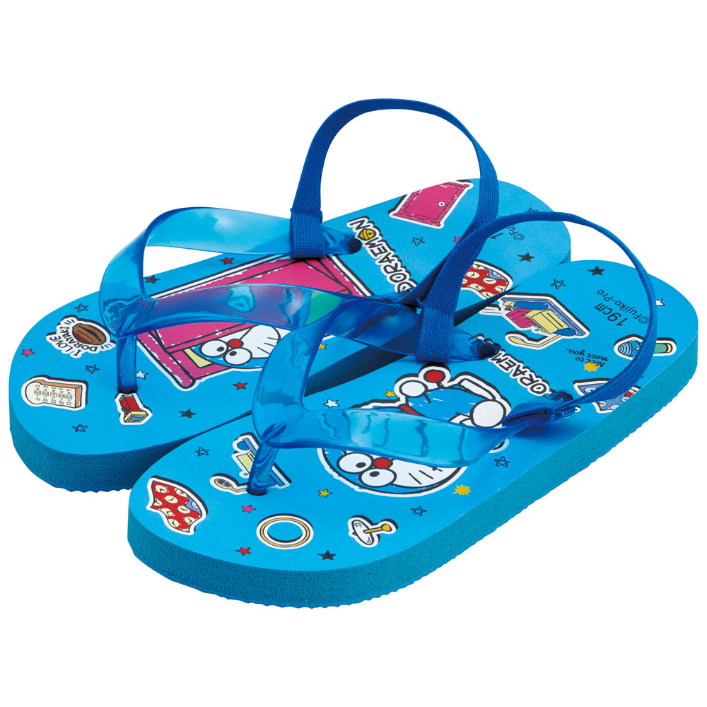 ビーチサンダル キッズ 19cm 子供 キャラクター サンダル 夏用 痛くない skater スケーター SDBE19 ドラえもん どらえもん 男の子 女の子 男子 女子【19 ビーサン子ども 海 プール ゴムバンド付き 子供用 夏 プレゼント】