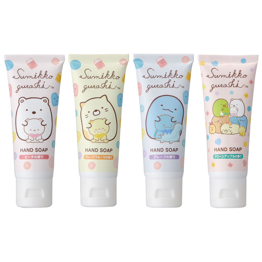 ハンドソープ 台紙セット 12個入り　すみっコぐらし　せっけん 石鹸 予防 手洗い HNDS1 SET1013 スケーター【洗浄 清潔 お出かけ 外出 携帯 ハンドウォッシュ うるおい ケア ヒアルロン酸配合 可愛い かわいい キャラクター】