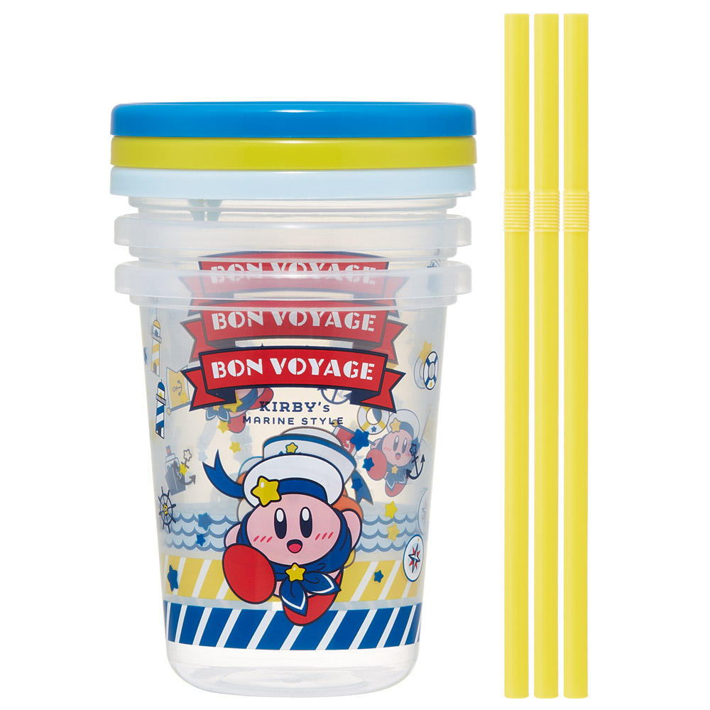 ストロー付タンブラー 320ml/3個セットカービィヴォヤージュ/SIH3ST_4973307679230/スケーター