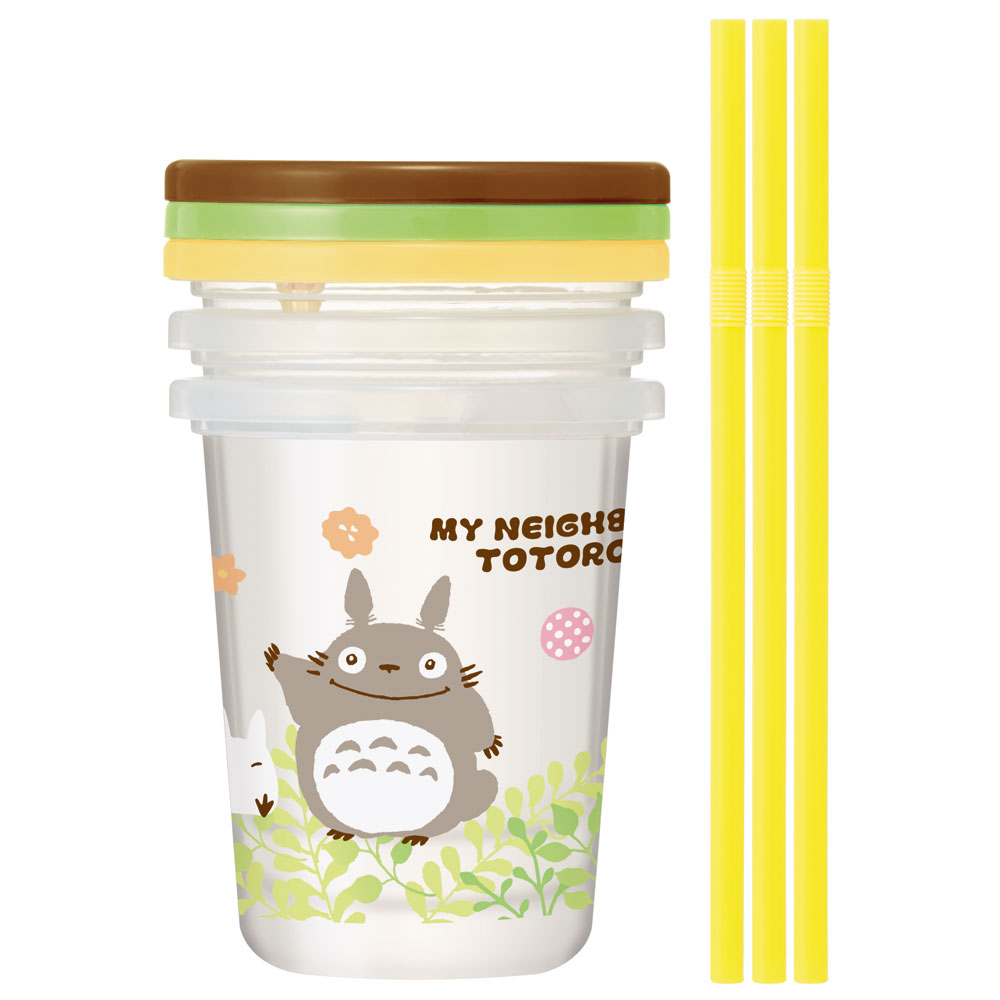 ストロー付タンブラー 320ml/3個セットトトロ プランツ/SIH3ST_4973307458507/スケーター