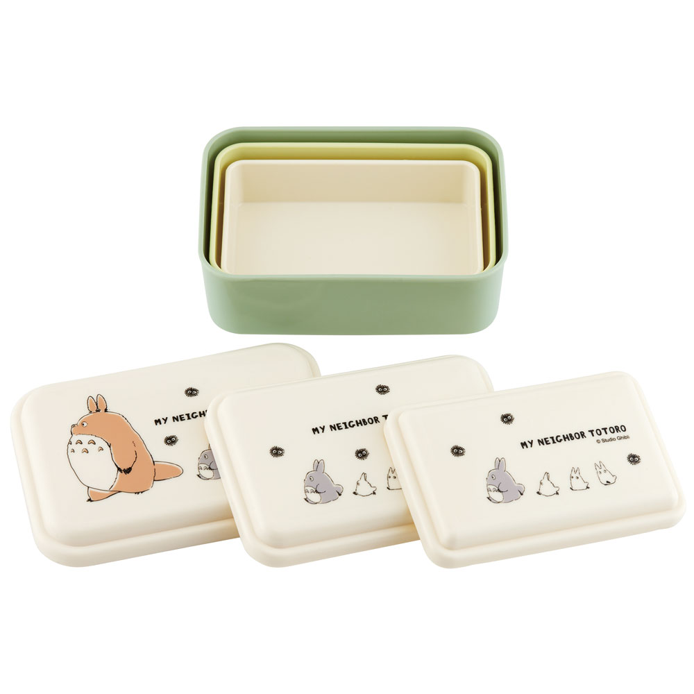 お弁当箱 入れ子式 デザート入れ 3個セット 抗菌 おしゃれ ランチボックス skater スケーター SLUS3AG となりのトトロ totoro スタジオジブリ 女性