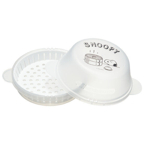 ザル付き中華まんケース[１個]●ＳＮＯＯＰＹ●//肉まん あんまん 中華マン 焼売 餃子 電子レンジ PEANUTS スヌーピー// スケーター
