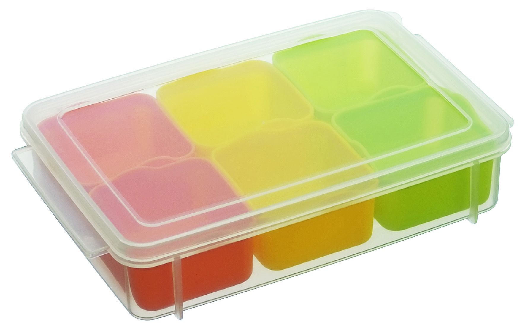 薬味・離乳食小分け保存容器（シリコンカップ6個）//離乳食 食材 ご飯 おかず お弁当 小分け保存 保存トレー 食事 食品保存 保存容器 薬味保存// スケーター