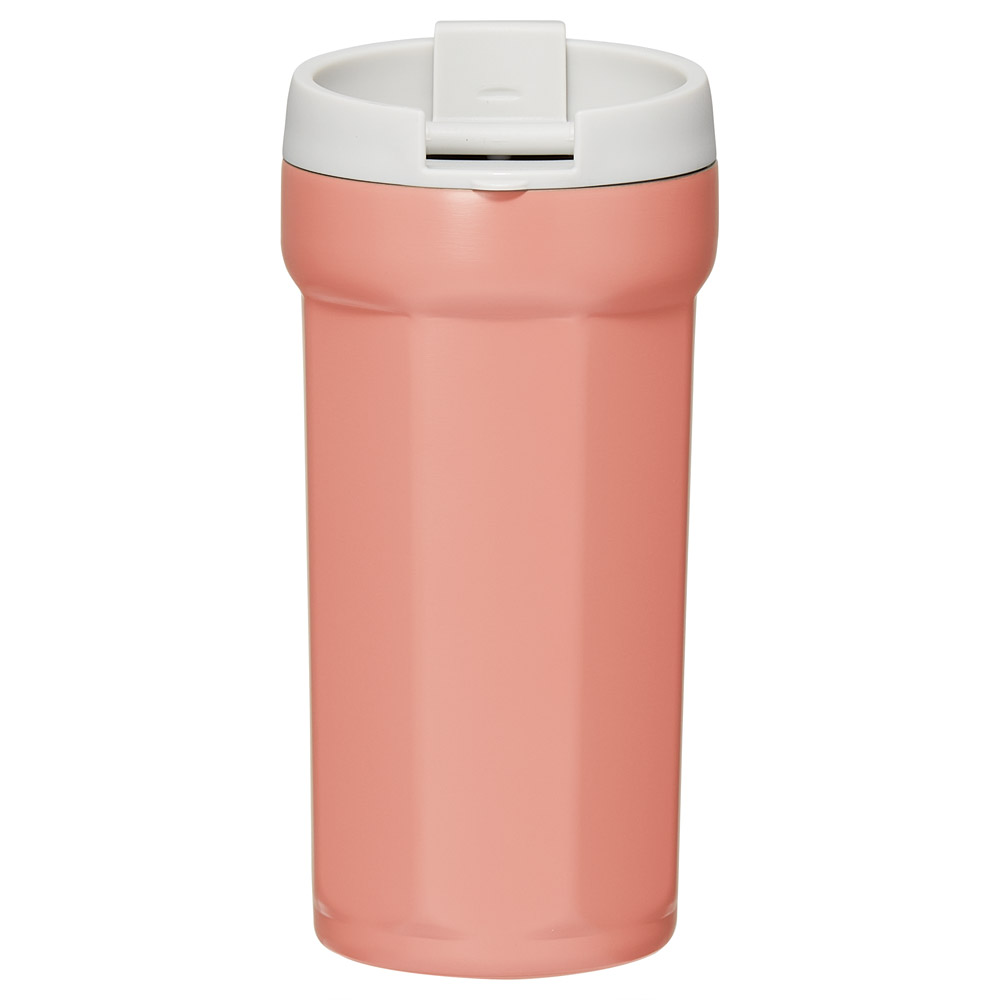 八角形 ステンレス タンブラー 350ml コップ フタ付き 保温 保冷 おしゃれ スケーター skater SMVO4 フィールカラー テラコッタオレンジ